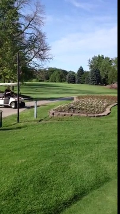Golfeur cascadeur