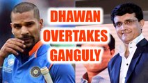 ICC Champions trophy: Shikhar Dhawan breaks Saurav Ganguly's record : Oneindia News