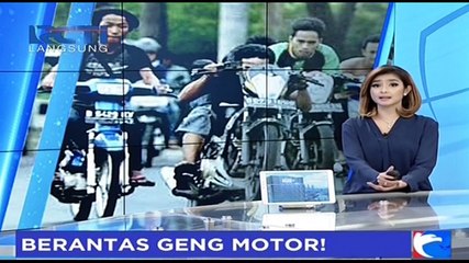 Razia, Belasan Anggota Geng Motor Dihukum Jalan Jongkok