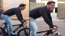 Salman Khan Shouts 'Shah Rukh Bhai' Outside Mannat While Cycling