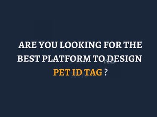 Best Platform to Design Pet Drivers License Tag
