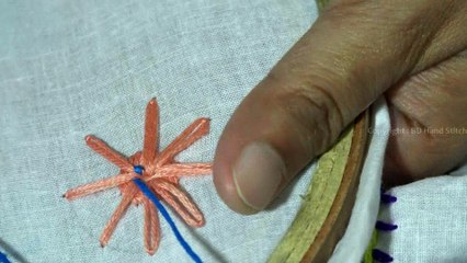 Hand Embroidery: Hand Stitch: Ribbed Spider Stitch