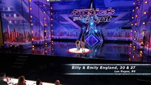 America's Got Talent 2017 Billy & Emily England Bro-Sis Roller Daredevils Full Audition S12E02