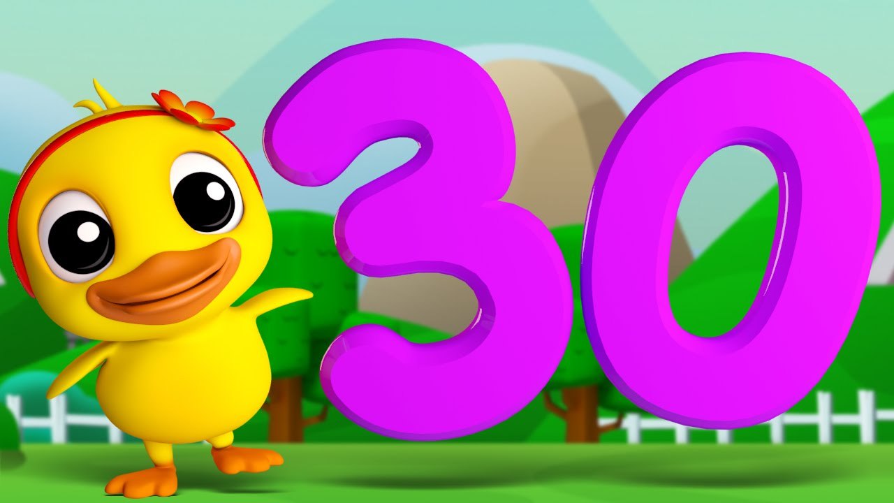 Numbers Song 1 to 30 - 3D Rhymes - Learning Number For Kids