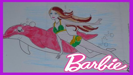 Coloring Pages Barbie Dolphin Magic