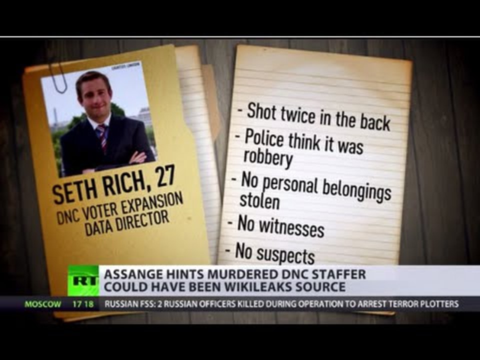 Assange hints murdered DNC staffer could've been Wikileaks source, offers $20k reward for info