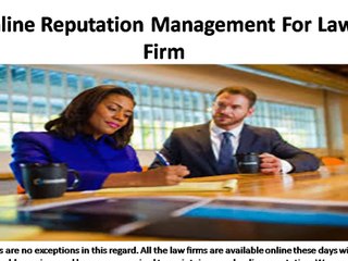 Online Reputation Management For Law Firm