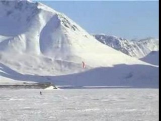 Snow-Kite sur storefjord
