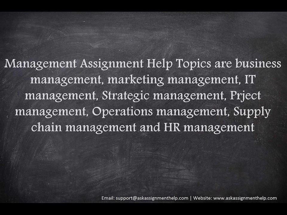Management Assignment Help and Homework Solutions