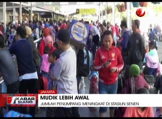 Stasiun Senen Mulai Dipadati Pemudik