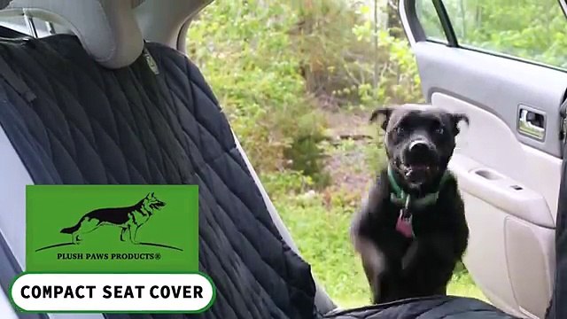Plush Paws Products Original Pet Seat Cover for CompactSmall Cars Hammock Convertible and Removable