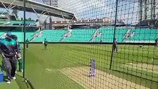 video of muhammad aamir practicing in England for final match with India , as good news for Pakistan that he is fit