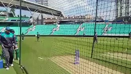 video of muhammad aamir practicing in England for final match with India , as good news for Pakistan that he is fit