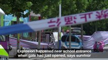 China says kindergarten blast was bomb, suspect dead