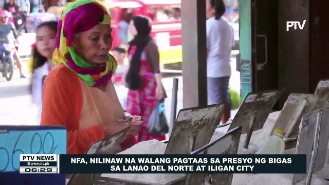 NFA, nilinaw na walang pagtaas sa presyo ng bigas sa Lanao Del Norte at Iligan City