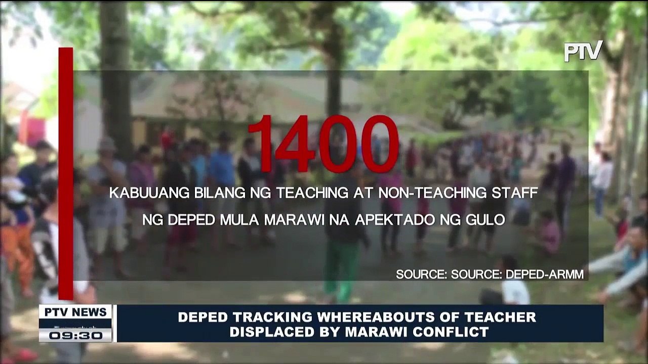 DepEd tracking whereabouts of teacher displaced by Marawi Conflict