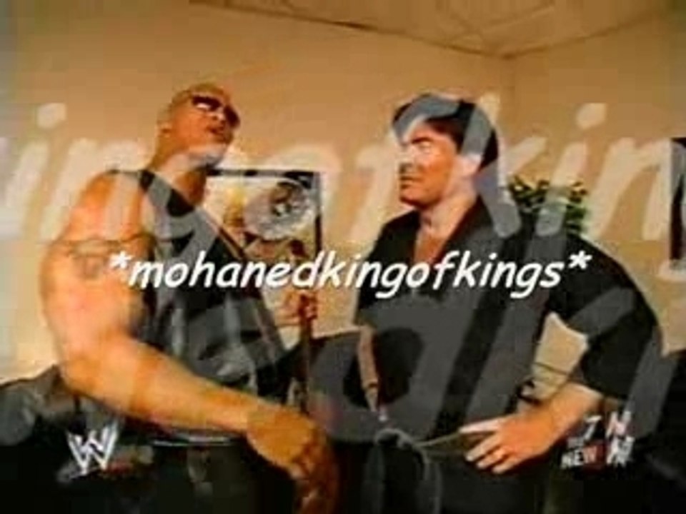 The Rock sings about austin and Talks To Bischoff