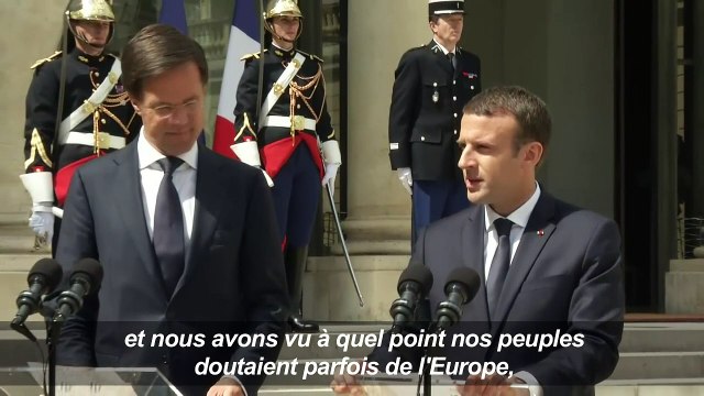 Macron reçoit le Premier ministre des Pays-Bas Mark Rutte