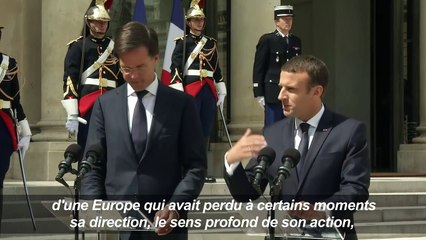 Macron reçoit le Premier ministre des Pays-Bas Mark Rutte