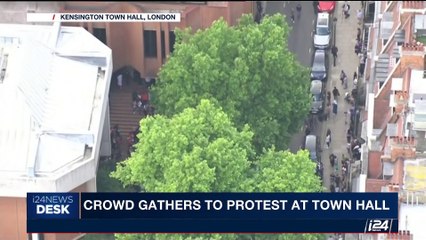 i24NEWS DESK | Crowd gathers to protest at town hall | Friday, June 16th 2017