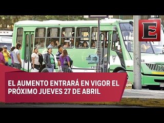 Subirá un peso la tarifa del transporte público de la CDMX