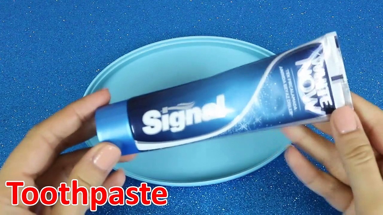 How to Make Toothpaste Slime with Salt, Toothpaste and Salt Slime Without Glue!, 2 ingredients Slime - You