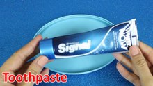 How to Make Toothpaste Slime with Salt, Toothpaste and Salt Slime Without Glue!, 2 ingredients Slime - Y