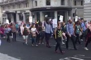 Grenfell Tower Protesters Move Through Central London