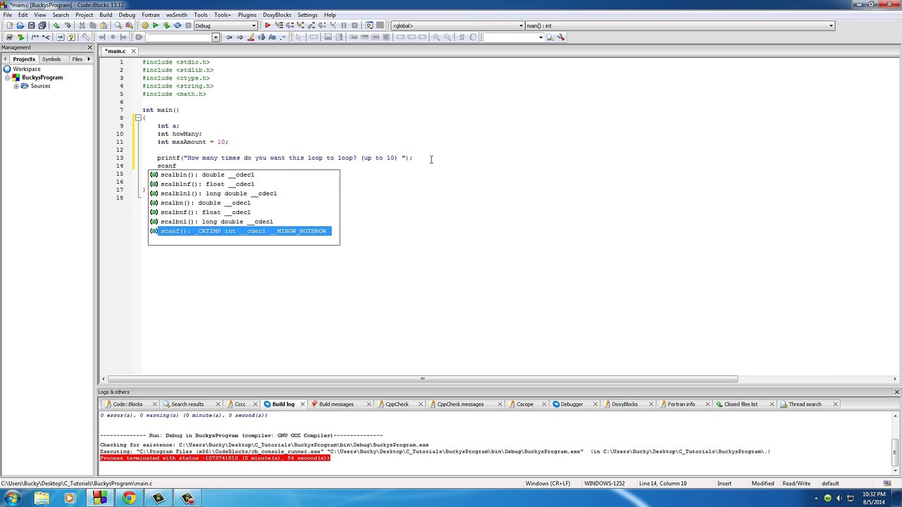 C Programming Tutorial - 29 - break