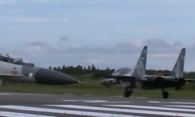 Tiga Sukhoi Jaga Perbatasan Indonesia dengan Filipina