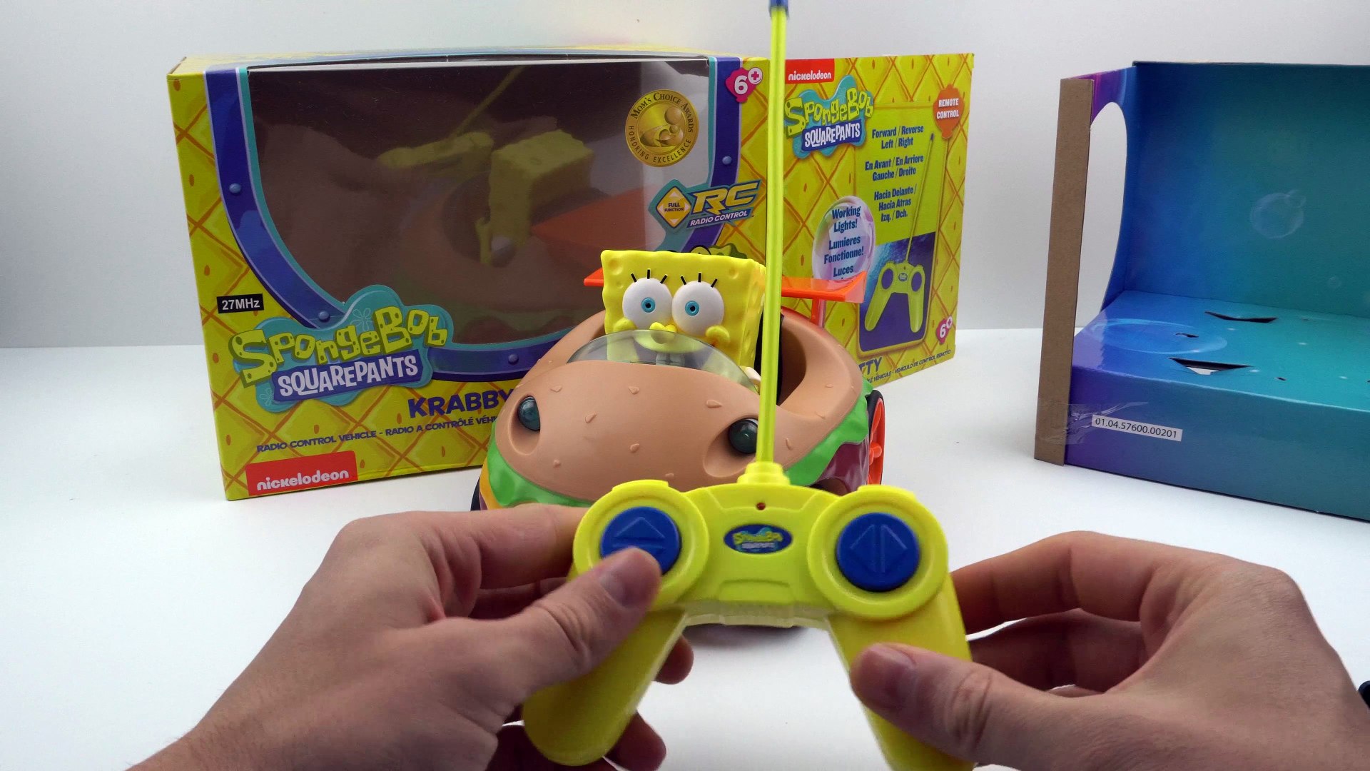 nkok remote control krabby patty vehicle with spongebob
