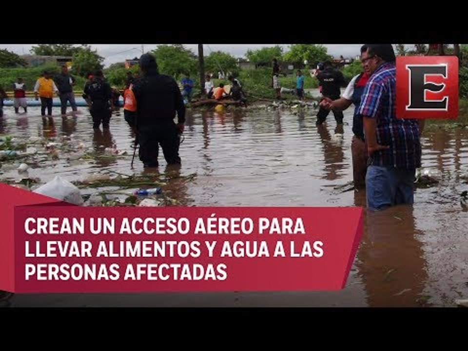 Varias comunidades incomunicadas en Oaxaca por fuertes lluvias