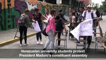 Venezuelan students protest Maduro’s constituent assembly