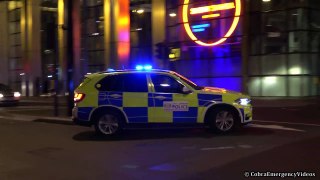 NEW Armed police car responding in the City Of London - BMW X5
