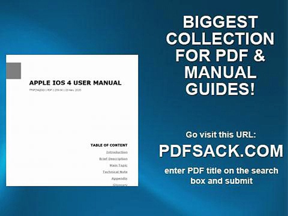 Apple Ios 4 User Manual