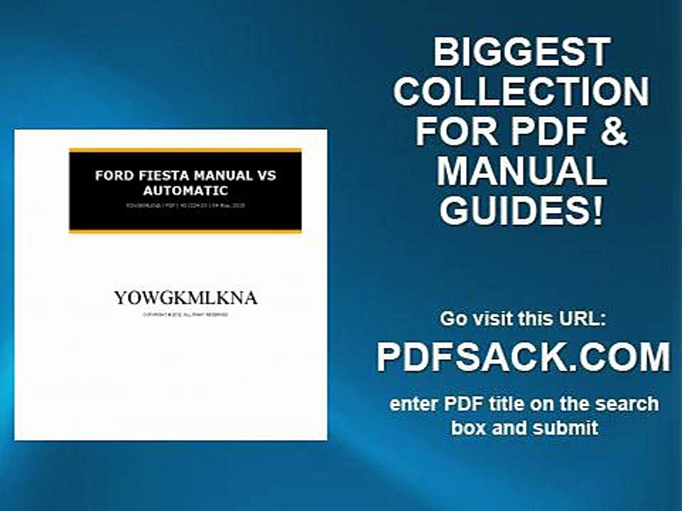 Ford Fiesta Manual Vs Automatic