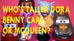 WHO'S TALLER DORA BENNY CARS 3 OR LIGHTENING MCQUEEN + DISNEY THE EXPLORER Toys Kids Video