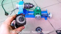 Homemade mini lathe. Repairing and installin