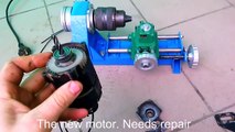 Homemade mini lathe. Repairing and installin