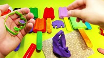 Learn Colors Play Foam Ice Cream Cups Kinder Joy Kinder Egg Surprise Toys Barbie TMNT Fun