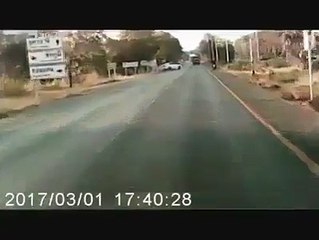 Motorbike VS Car, Motorbike 'wins'. [Thailand]