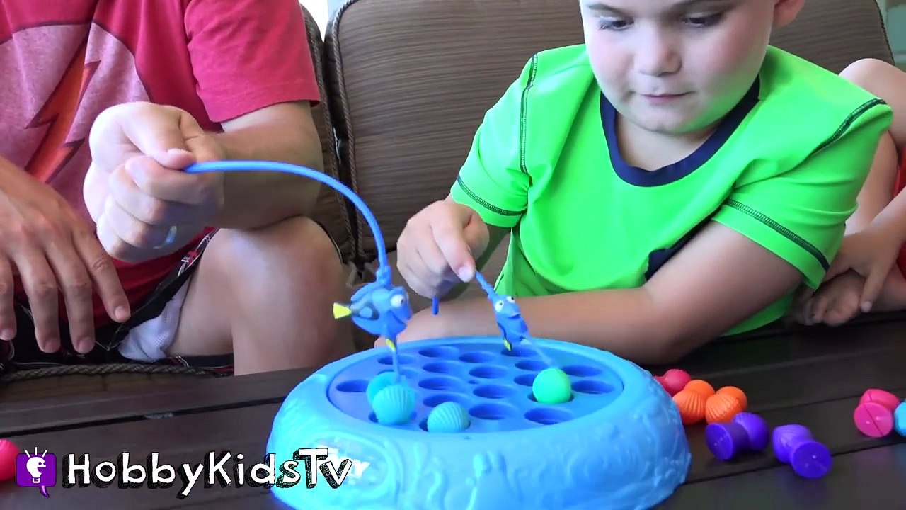 World's Biggest FINDING DORY Surprise Egg Pool! Crab Shark Hoards Disney Pixar Toys HobbyKidsTV (4)