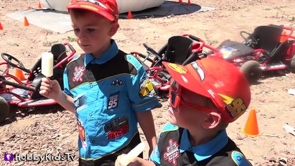 World's Biggest CARS 3 Movie Egg! ADVENTURE ICE CAVE   Scavenger Hunt Dream w_Mr Freeze HobbyKidsTV (4)