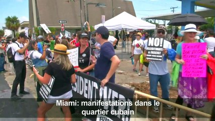 USA: manifestations dans le quartier cubain de Miami