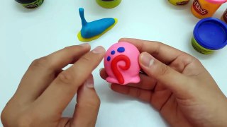 Play Doh With Me _ How To Make GARY The Snail from Spongebob Squarepants _ Play Doh Learning