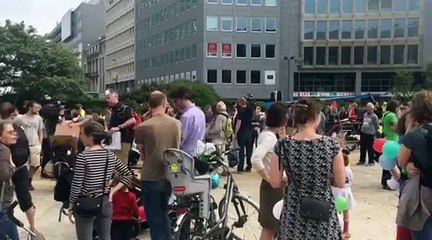 Pollution de l'air: 200 personnes ont manifesté au rond-point Schuman (3/3)