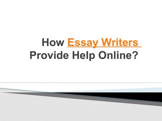 Essay Writer Online