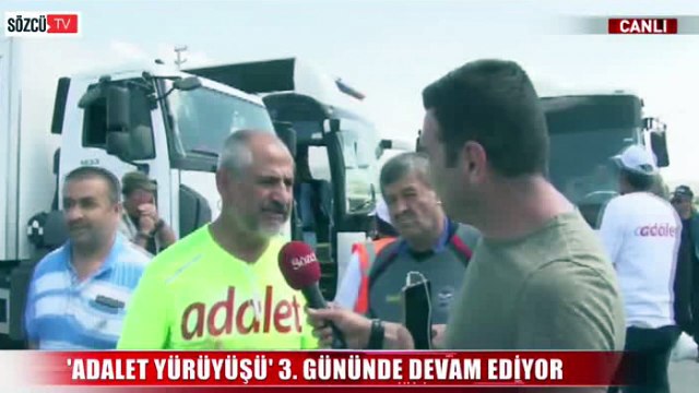 Adalet Yürüyüşü'nde vatandaşlar Sözcü mikrofonuna konuştu