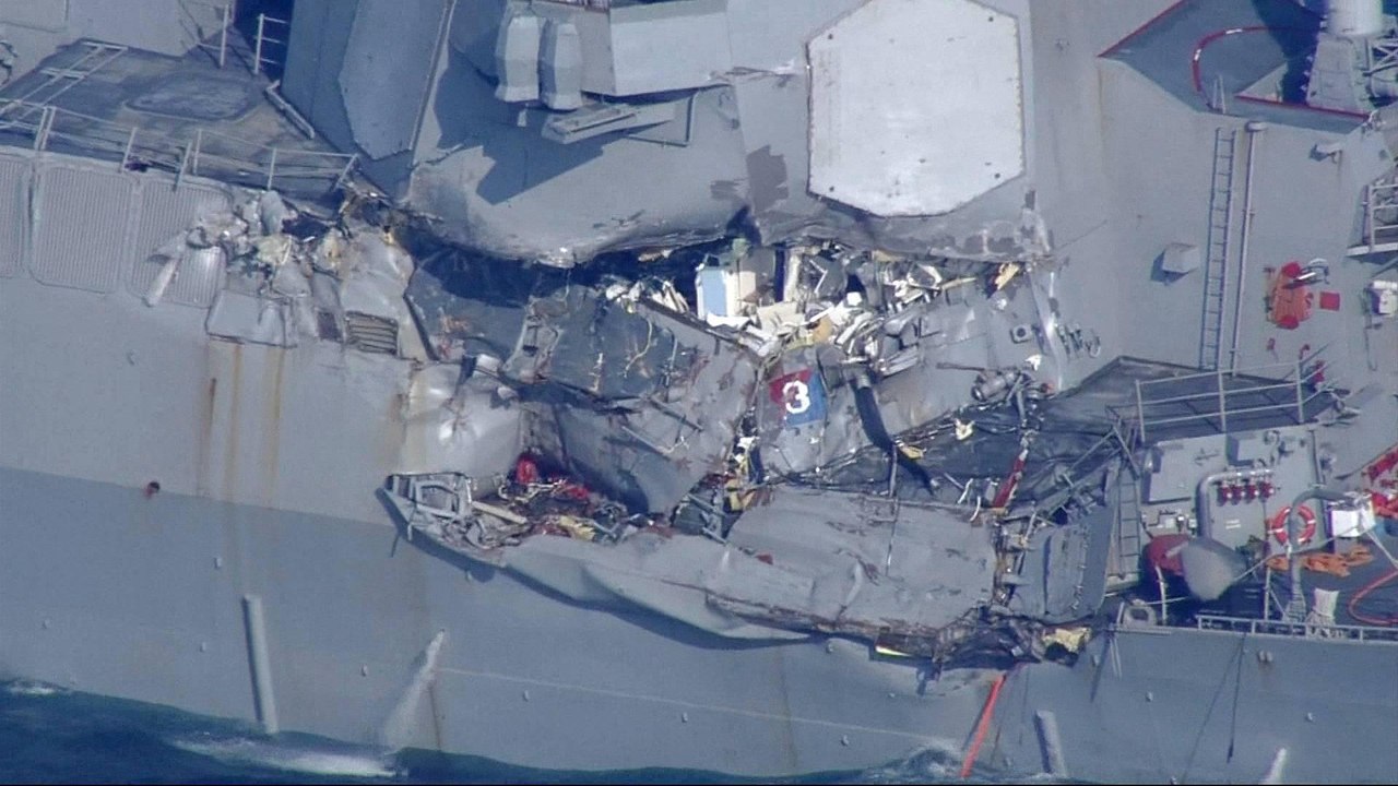 Sailors missing after US navy ship collision
