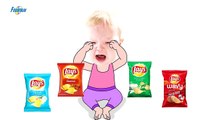 Bad Baby crying and learn colors-Colorful Chips Lays vs Superman- Finger Family Song Coll